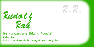 rudolf rak business card